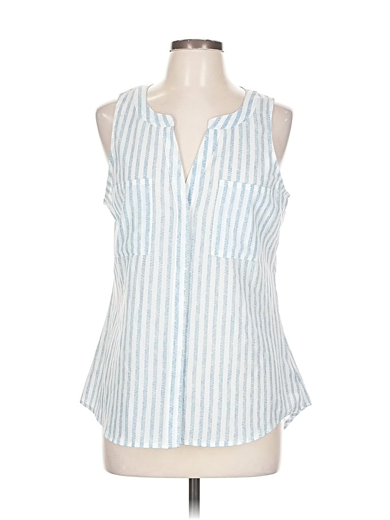 Pre-owned Sanctuary Sleeveless Blouse In Blue