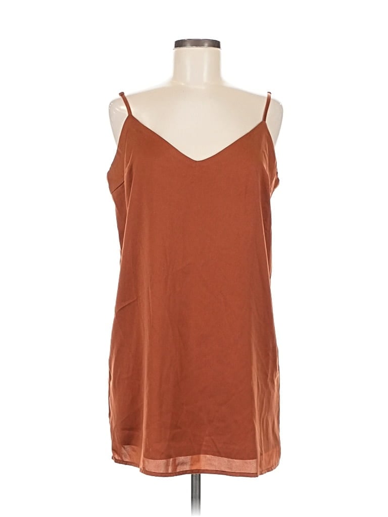 Pre-owned Blue Blush Casual Dress In Brown