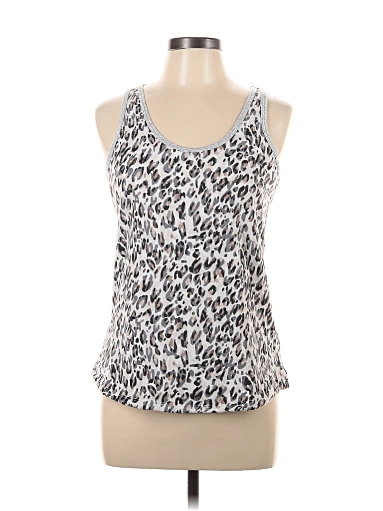 Pre-owned Karen Neuburger Collection Tank Top Silver Halter Neckline Tops