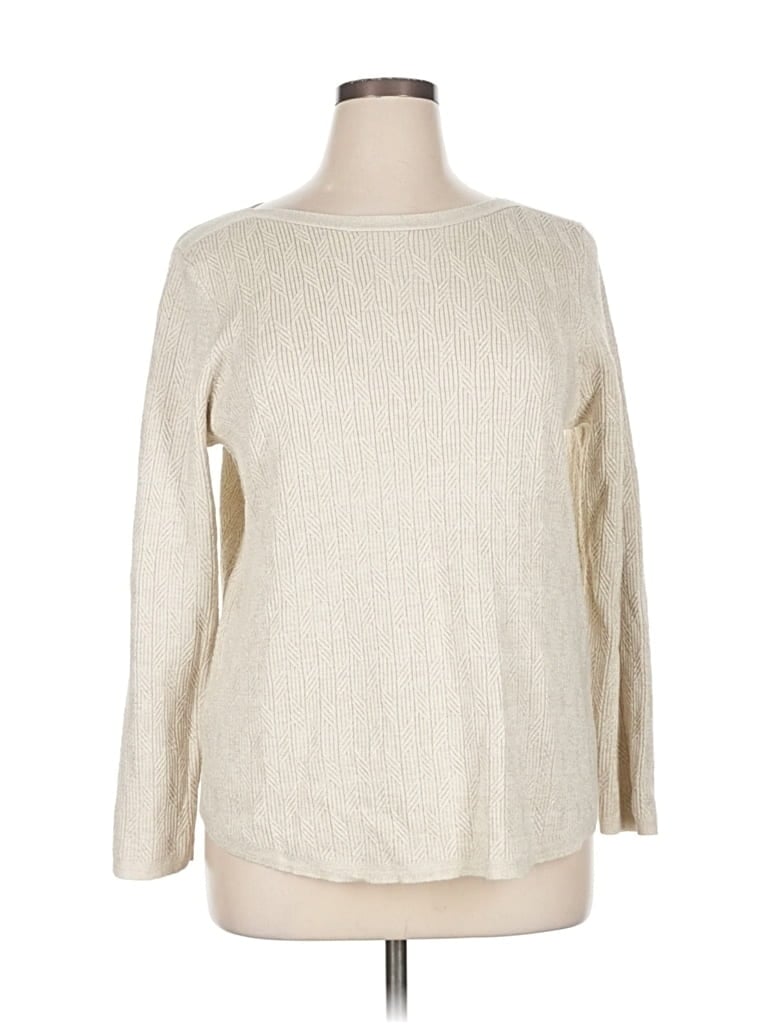 Pre-owned Chico's Pullover Sweater In White