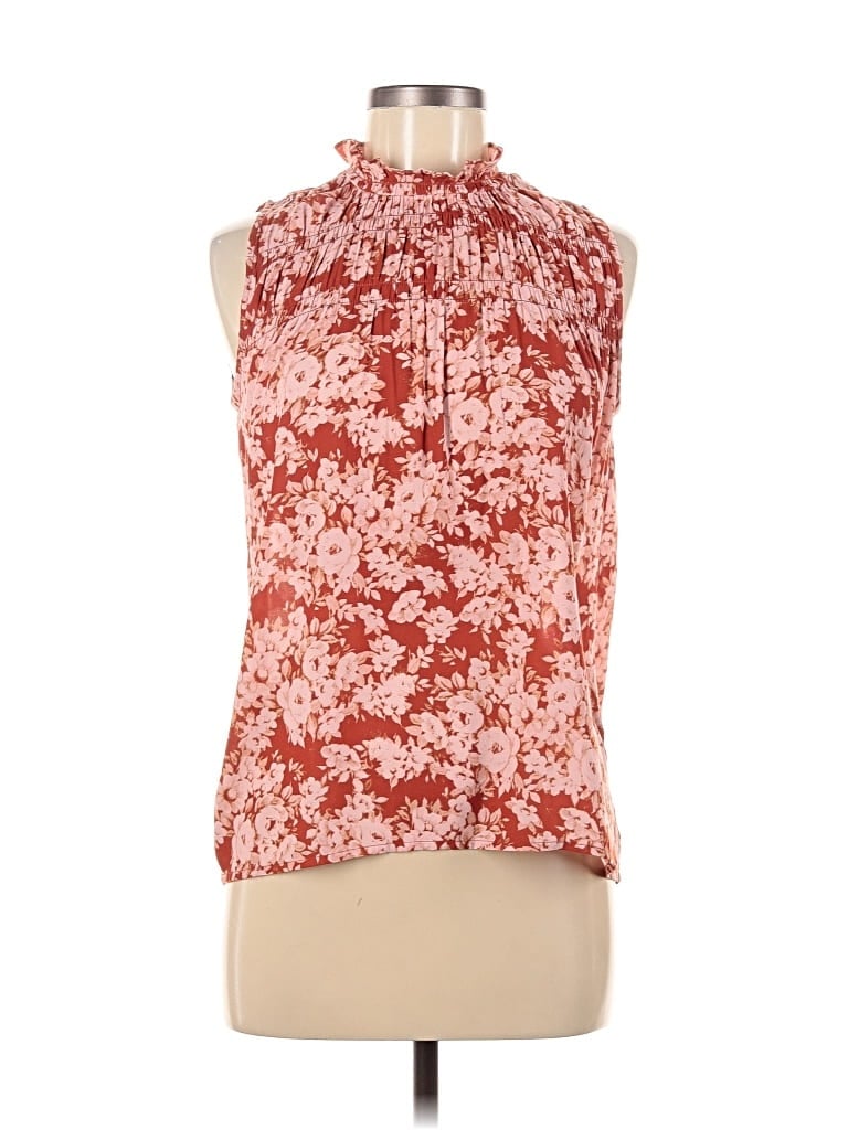 Pre-owned Nordstrom Sleeveless Blouse In Orange