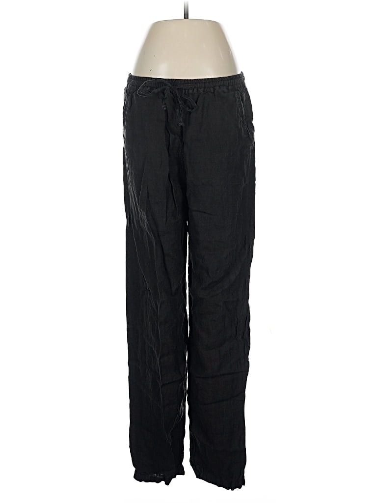 Pre-owned Billy Reid Linen Pants In Black