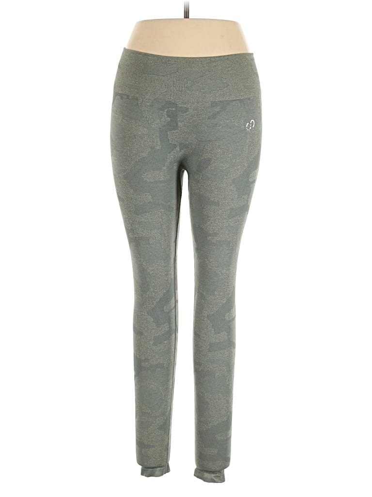 Pre-owned Curves N Combatboots Active Pants In Green