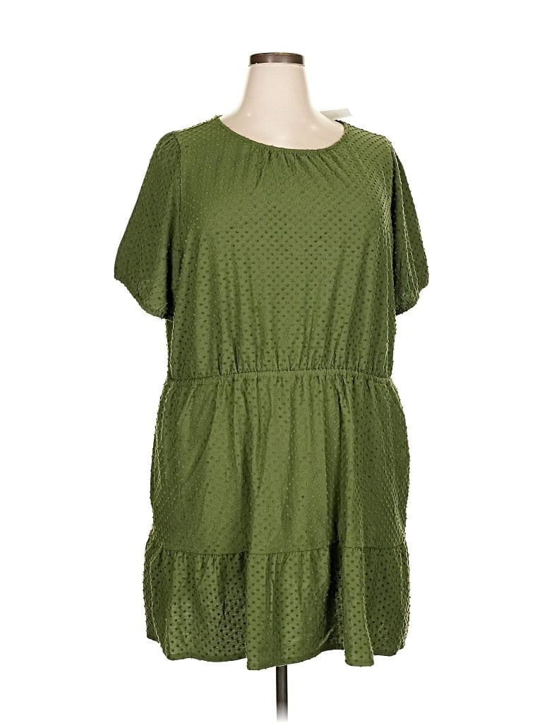 J.crew Factory Store Short Sleeve Top Green Square Neckline Tops