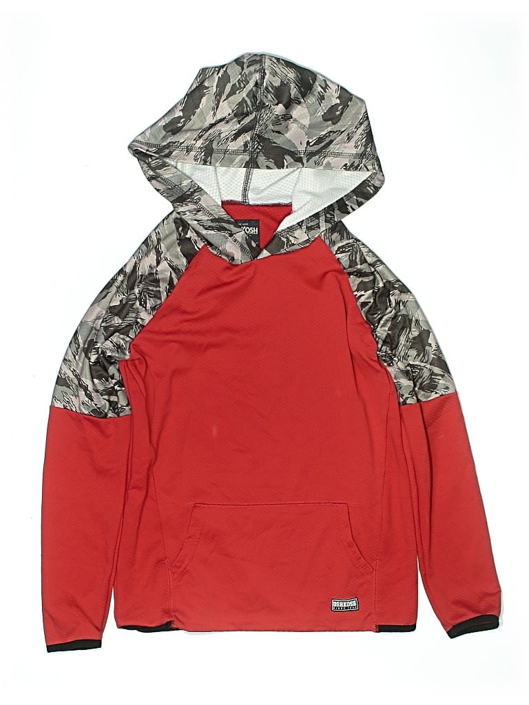 Pre-owned Oshkosh B'gosh Kids' Pullover Hoodie In Red