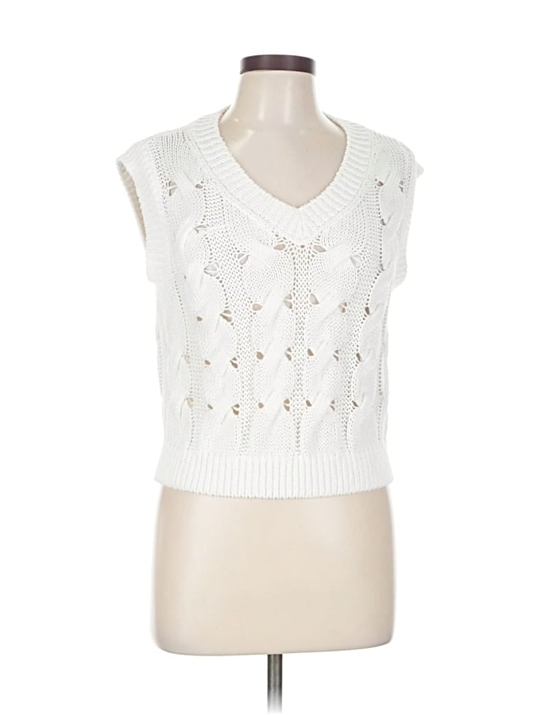 Pre-owned Falconeri Sweater Vest In White