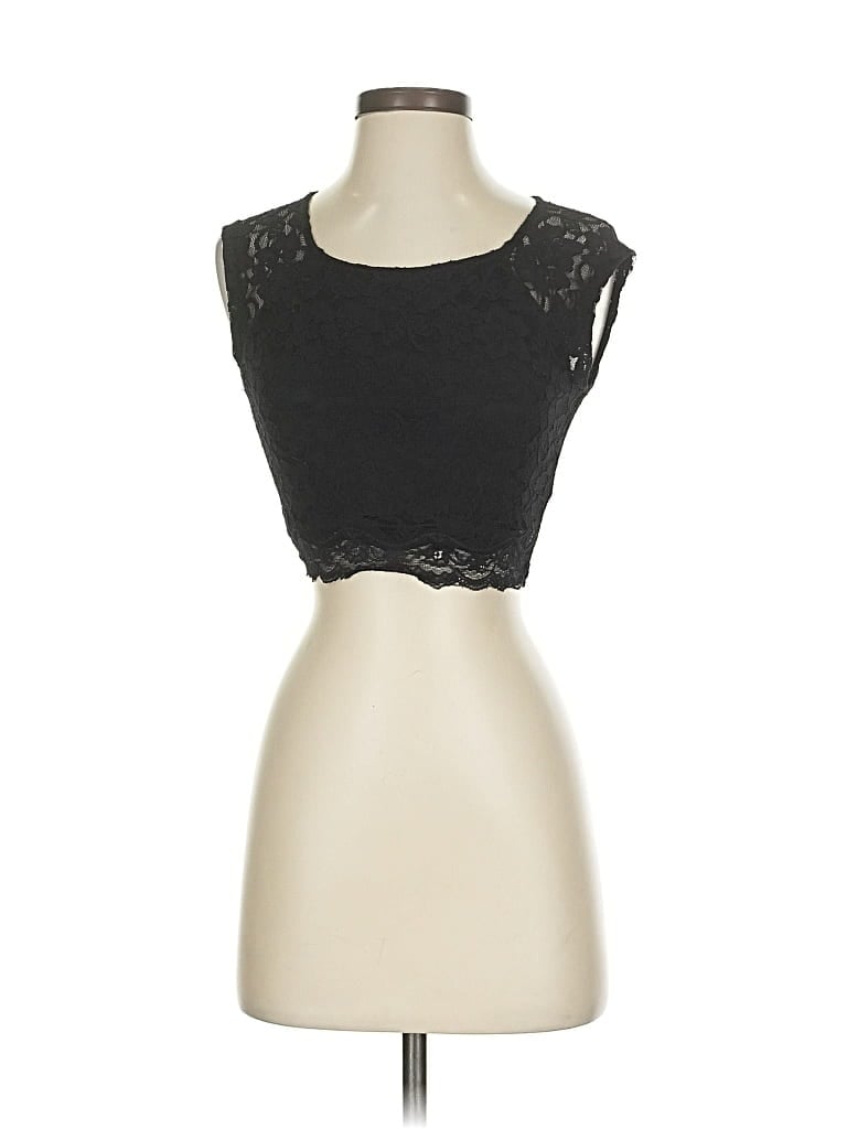 Pre-owned Express Sleeveless Blouse In Black