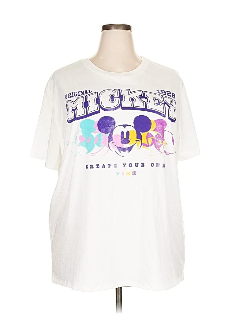 Pre-owned Disney Short Sleeve T-shirt In White