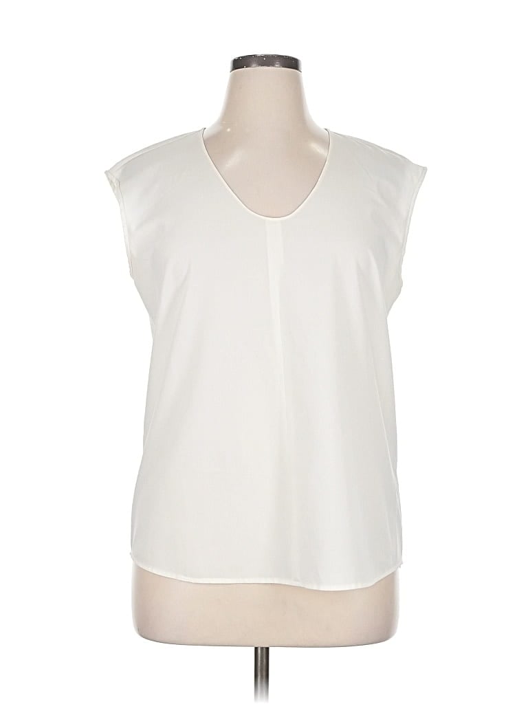 Pre-owned J.crew Factory Store Sleeveless Blouse In White