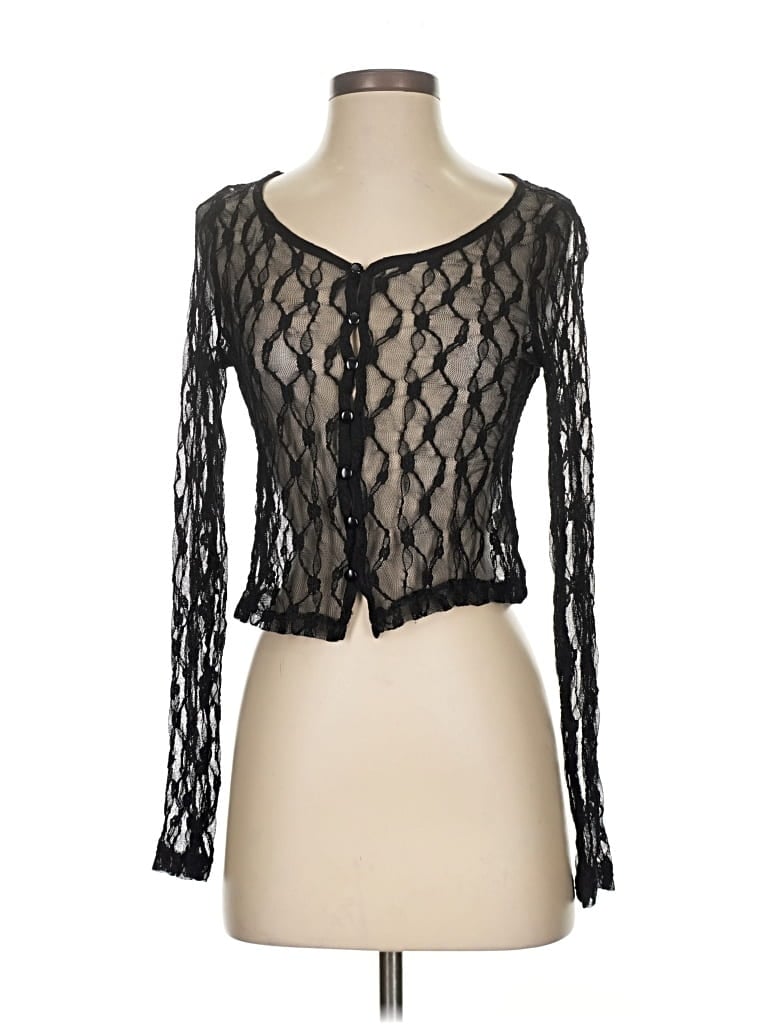 Pre-owned Shein Long Sleeve Top Black Sweetheart Neckline Tops