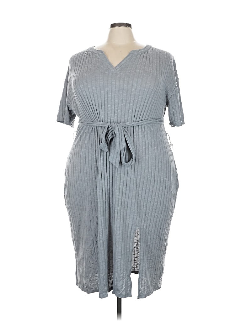 Pre-owned 24/7 Maurices Casual Dress In Gray