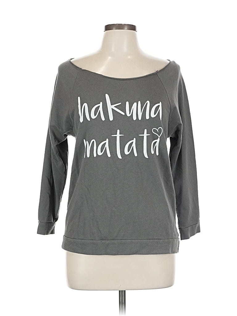 Pre-owned Next Level Apparel Sweatshirt In Gray