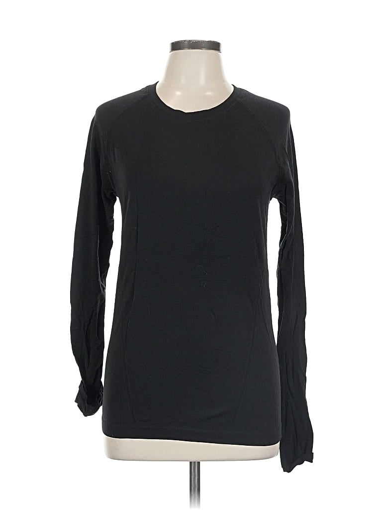 Pre-owned Athleta Long Sleeve T-shirt In Black