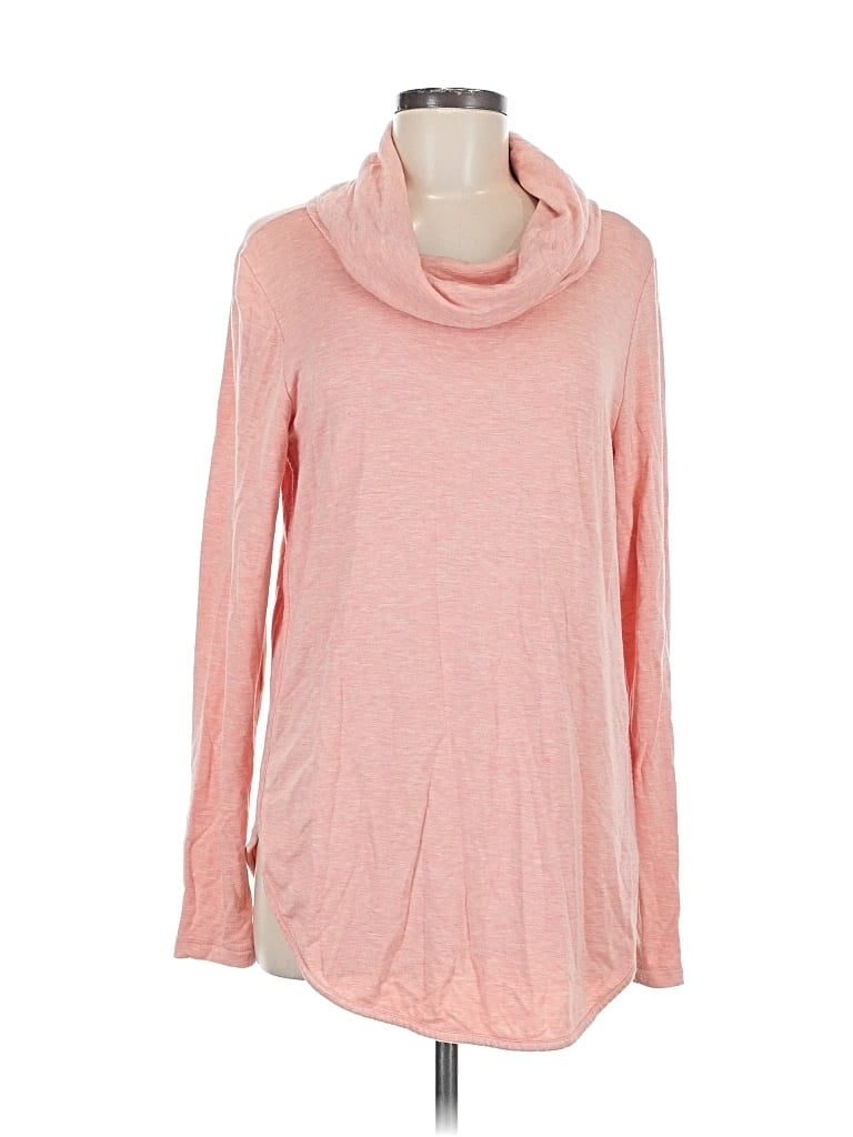 Pre-owned Ann Taylor Loft Outlet Long Sleeve Turtleneck In Pink