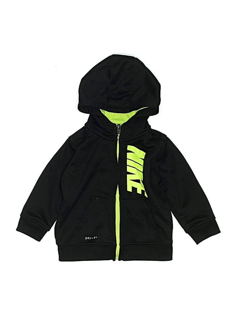 Pre-owned Nike Babies' Zip Up Hoodie In Black