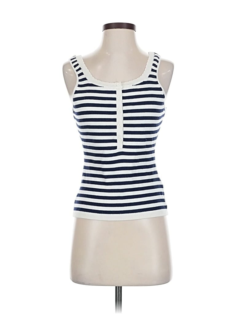 Pre-owned Paris Atelier & Other Stories Sleeveless Top Blue Scoop Neck Tops