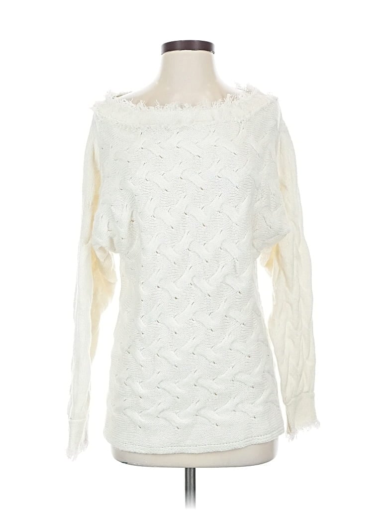 Pre-owned Mazik Pullover Sweater In White