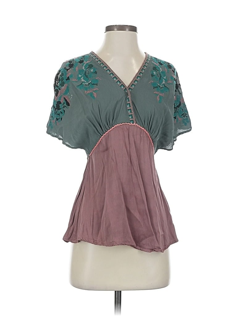 Pre-owned Blank London Short Sleeve Blouse In Blue