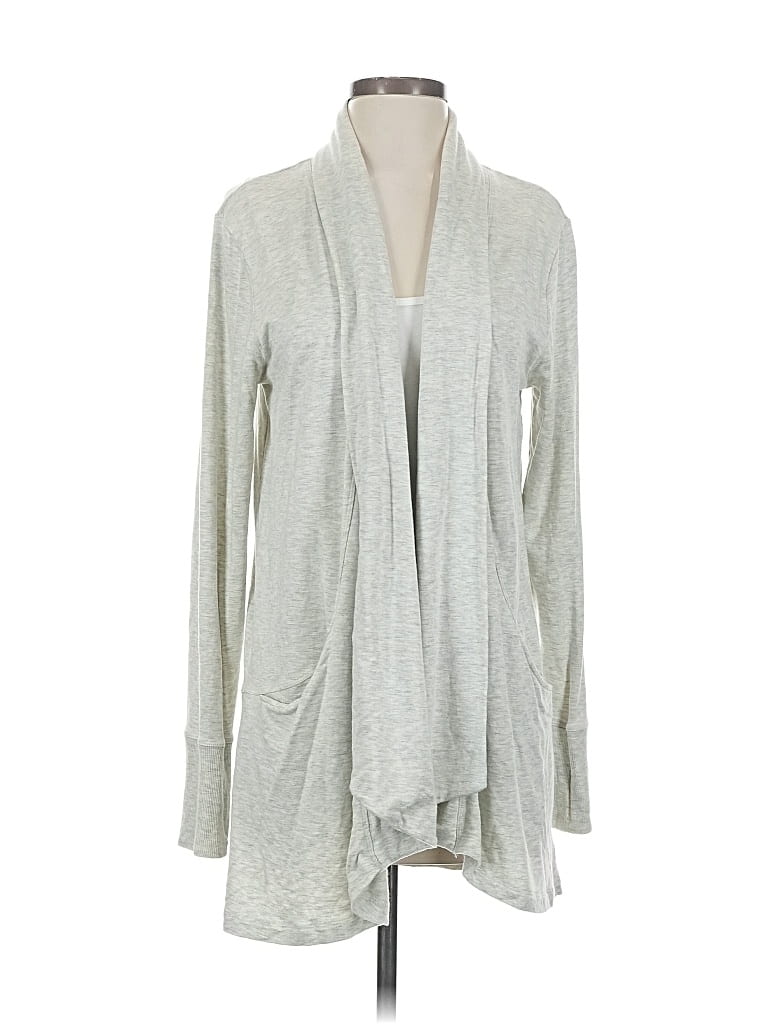Pre-owned Nicole Miller Cardigan Sweater In Gray