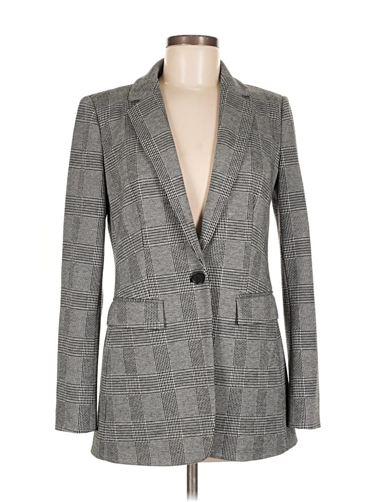 Pre-owned Ann Taylor Loft Blazer Jacket In Gray