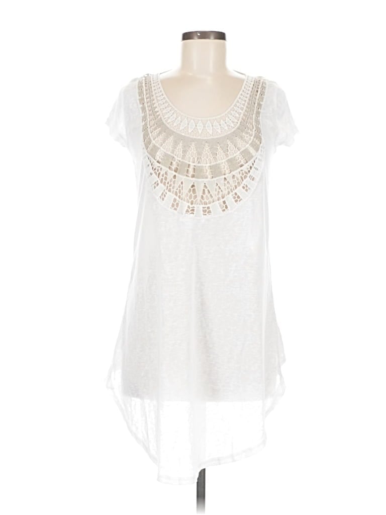 Pre-owned Aéropostale Short Sleeve Blouse In White