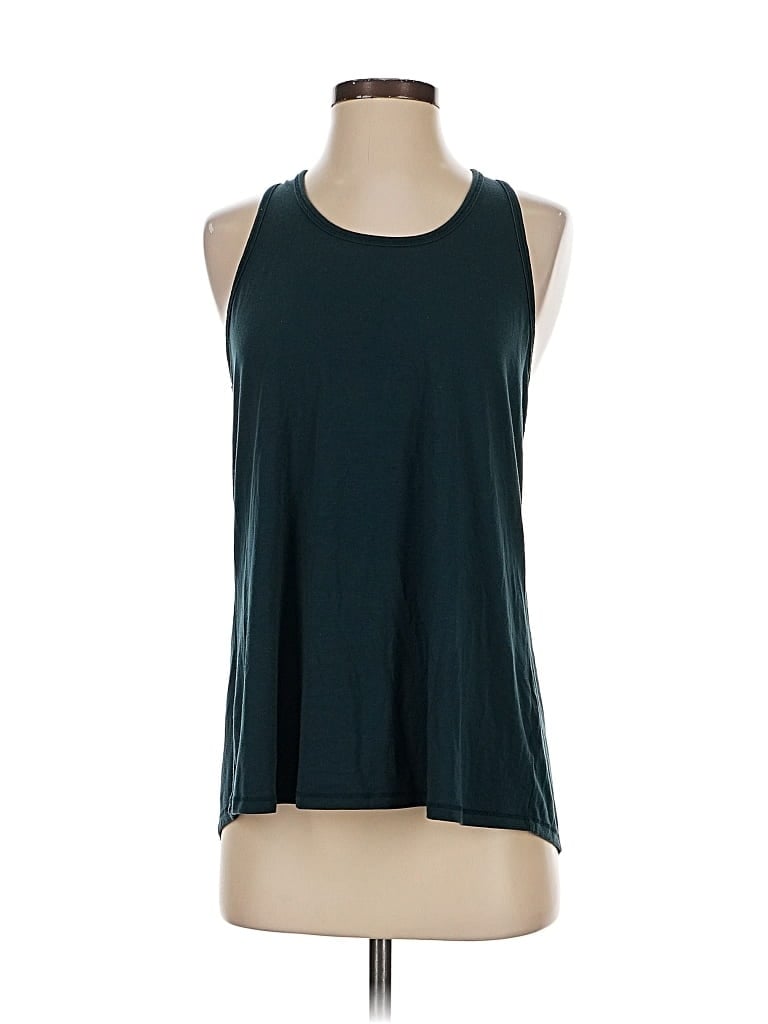 Pre-owned Athleta Tank Top Teal Halter Neckline Tops In Blue