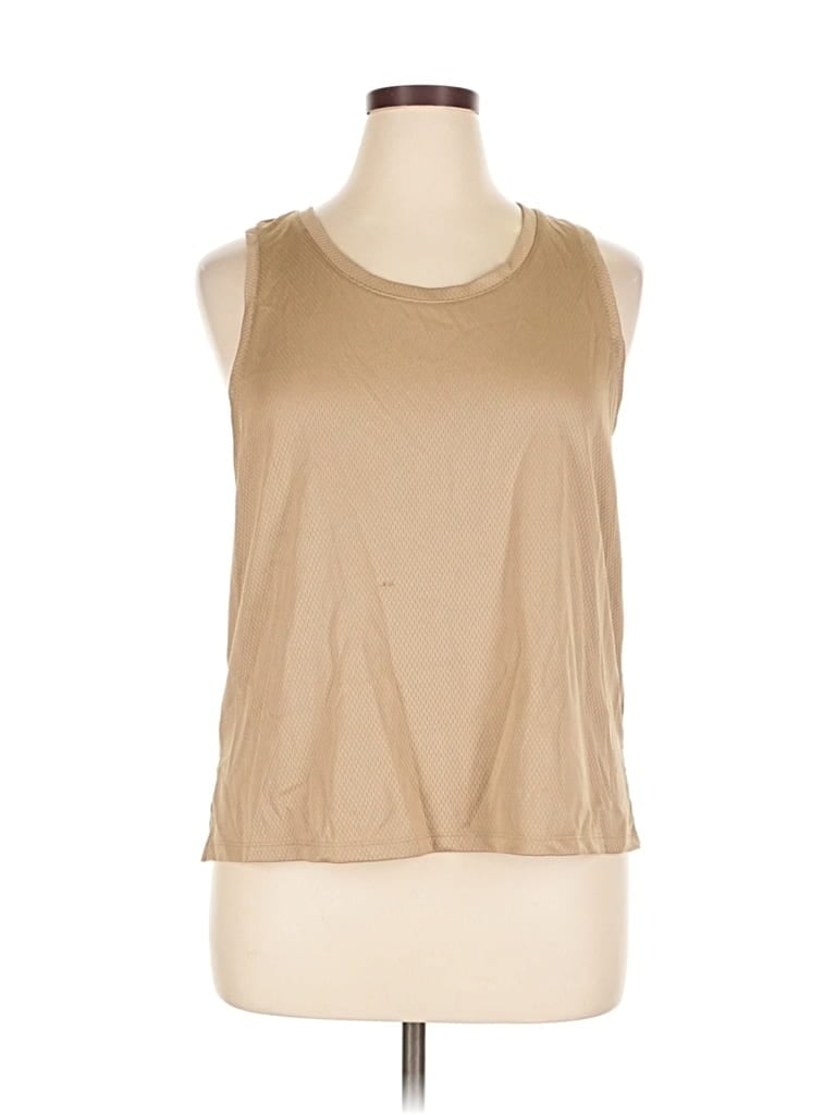 Pre-owned Gap Fit Sleeveless T-shirt In Brown