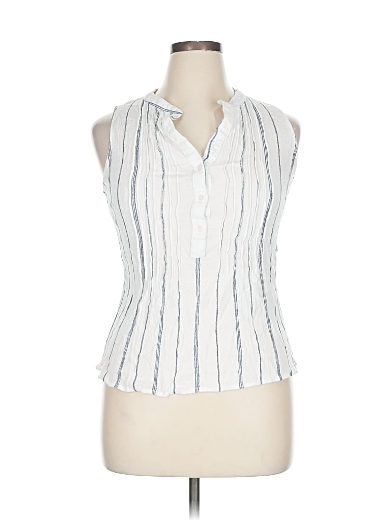 Pre-owned Market & Spruce Sleeveless Blouse In Blue