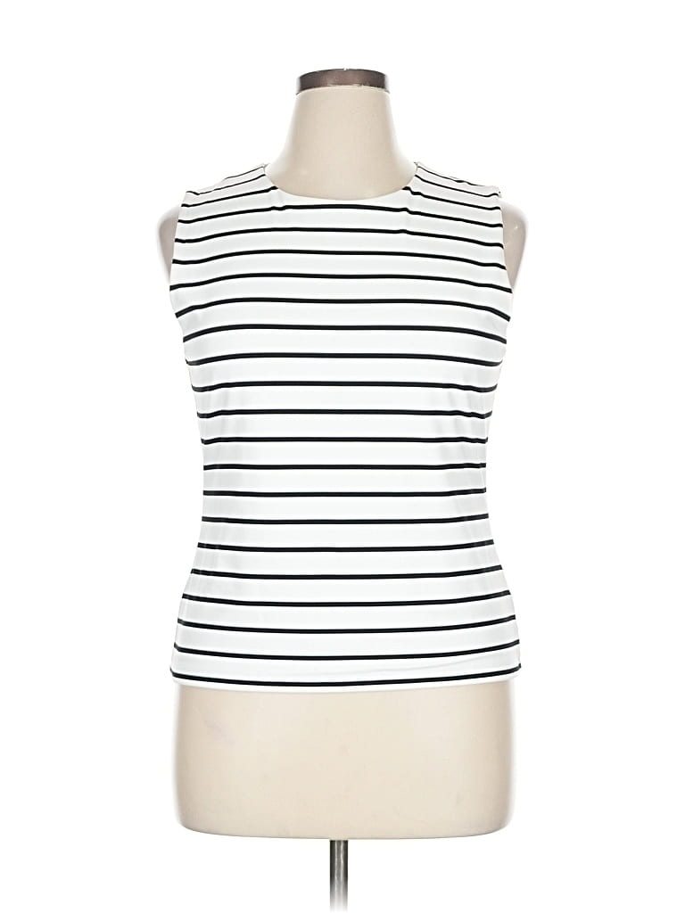 Pre-owned Tahari Sleeveless Top White Tops