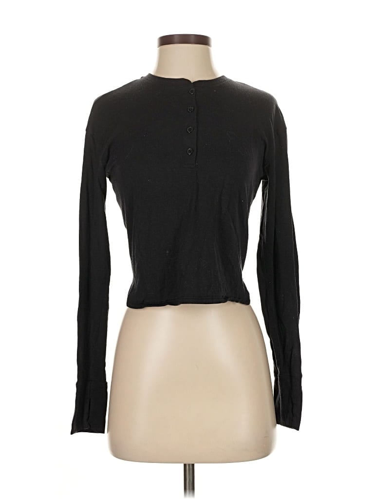 Pre-owned Athleta Long Sleeve T-shirt In Black