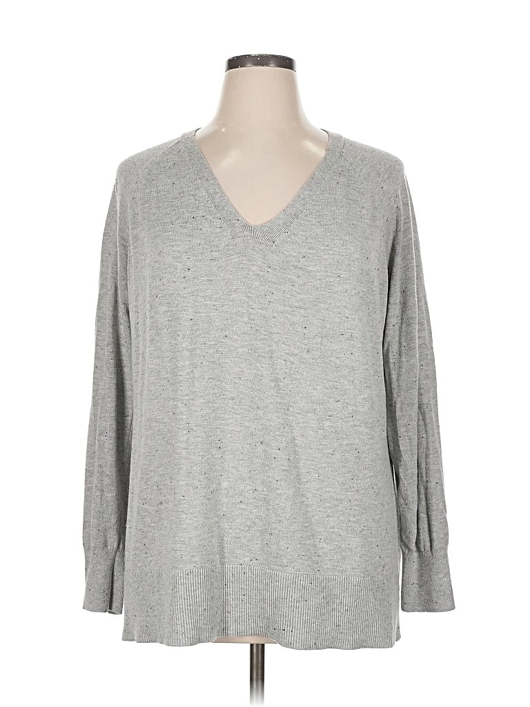 Pre-owned Ann Taylor Loft Pullover Sweater In Gray