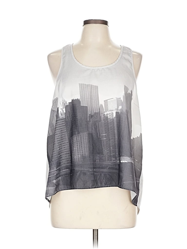 Pre-owned Divided By H&m Sleeveless Blouse In Gray