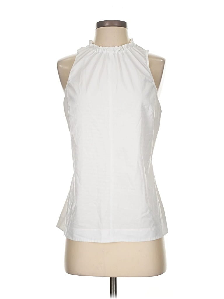 Pre-owned Athleta Sleeveless Blouse In White