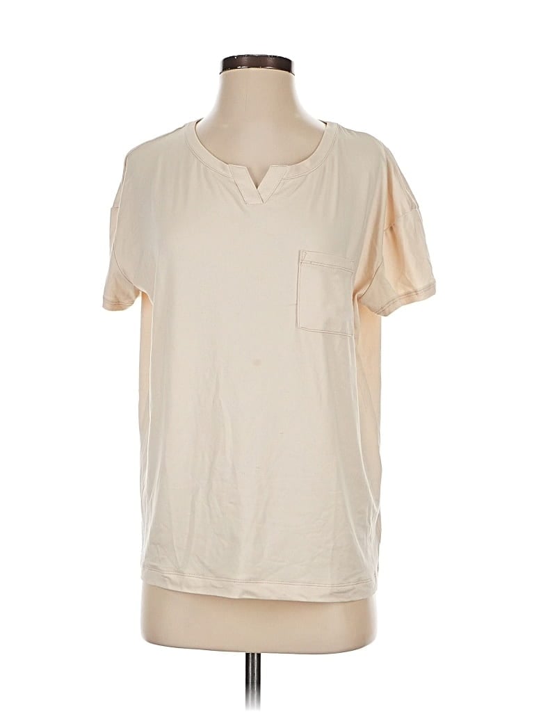 Pre-owned Koolaburra By Ugg Short Sleeve Henley Shirt In White