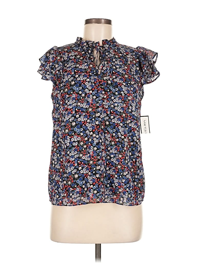 Sam & Jess Short Sleeve Blouse In Multi