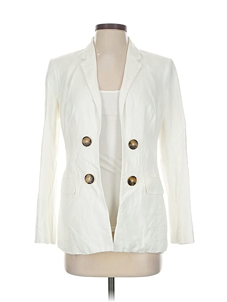 Pre-owned Calvin Klein Blazer Jacket In White