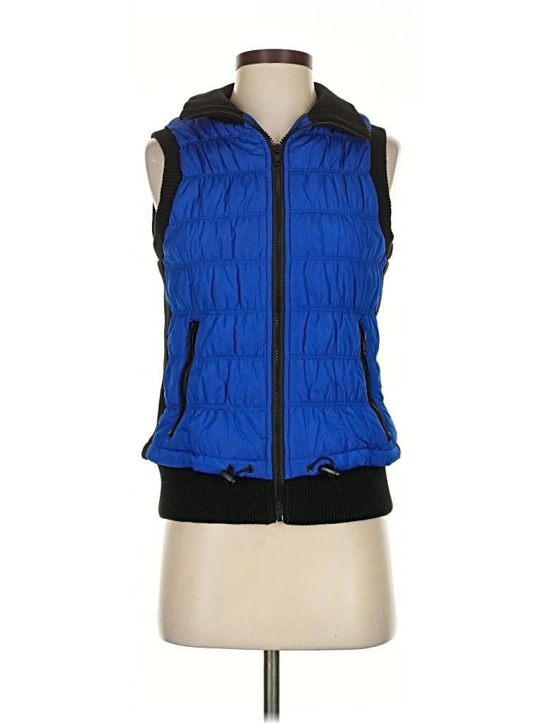 Pre-owned Black Rivet Vest In Blue