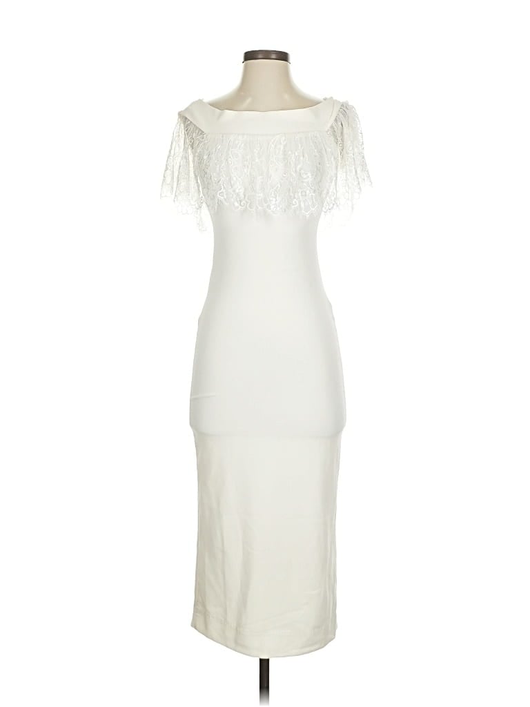 Pre-owned Dress The Population Cocktail Dress In White