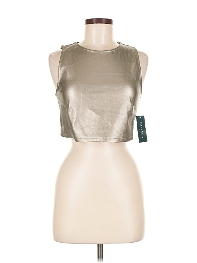 Kirious Sleeveless Top Silver Tops In Gold