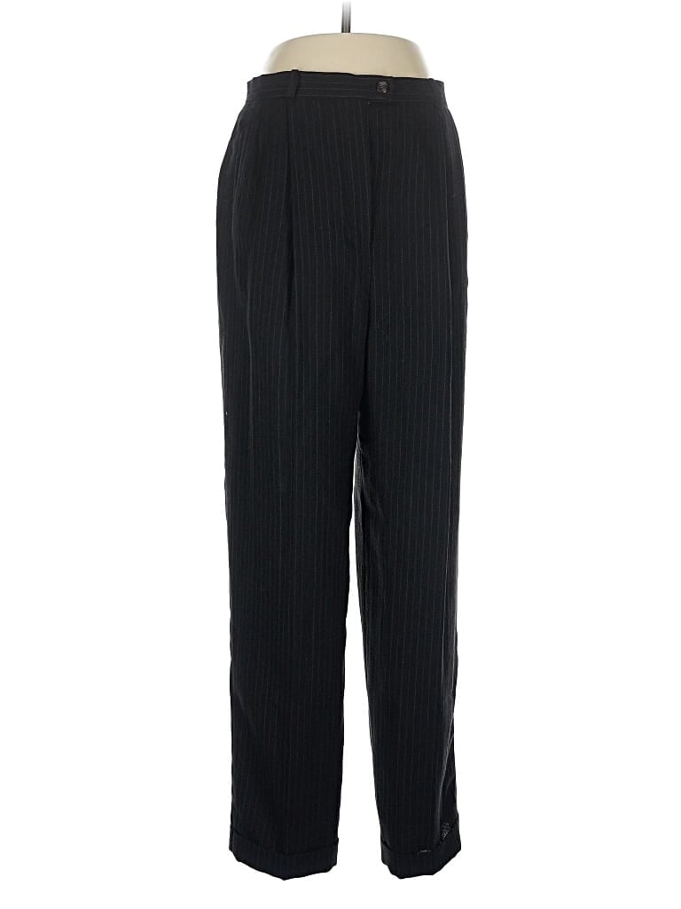 Pre-owned Evan Picone Wool Pants In Black
