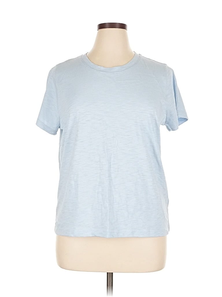 Pre-owned J.crew Factory Store Short Sleeve T-shirt In Blue