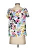 Elle Floral Pink Blue Short Sleeve Top Size XS - photo 2
