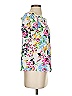 Elle Floral Pink Blue Short Sleeve Top Size XS - photo 4