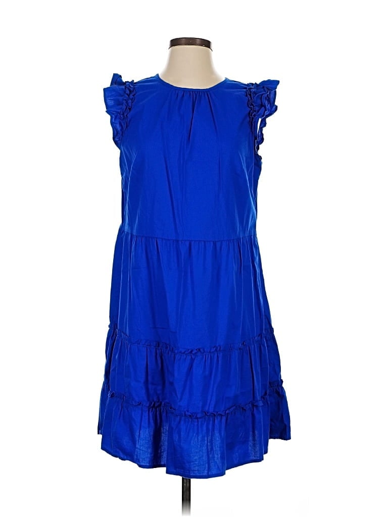 Pre-owned Ann Taylor Loft Casual Dress In Blue