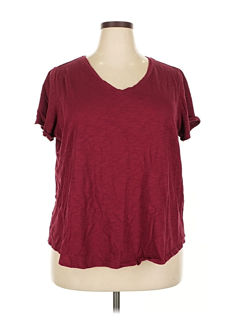 Pre-owned Old Navy Short Sleeve T-shirt In Burgundy
