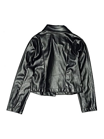 THREE PINK HEARTS Faux Leather Jacket (view 2)