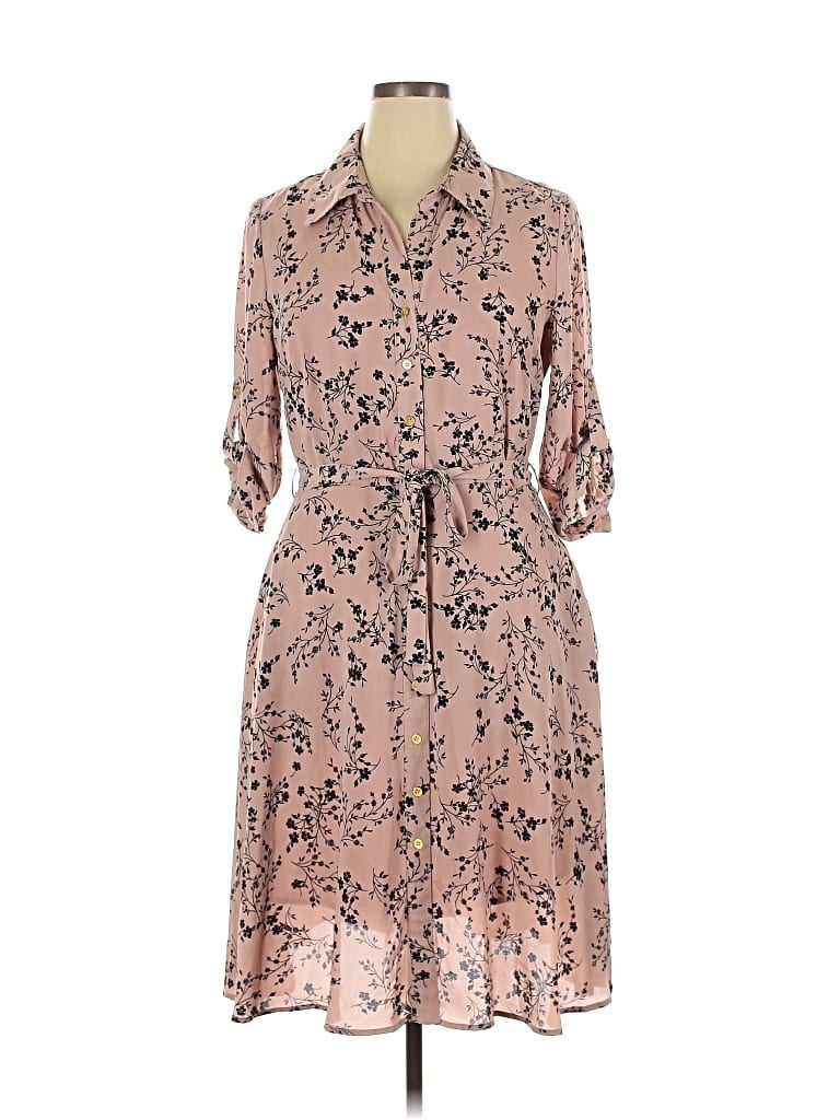 Pre-owned Sharagano Casual Dress In Brown