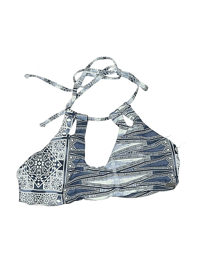 Pre-owned Roxy Swimsuit Top Blue Print Pattern Swimwear