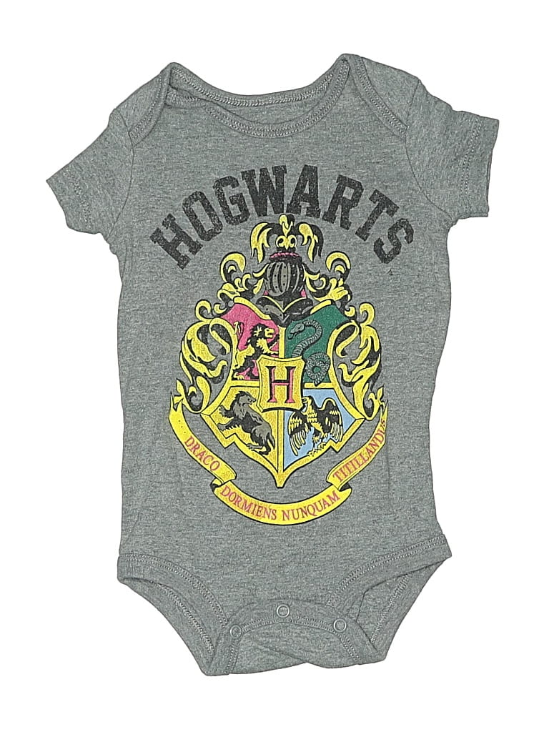 Pre-owned Harry Potter Babies' Short Sleeve Onesie In Gray
