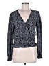 Self Esteem 100% Polyester Black Gray Long Sleeve Blouse Size M - photo 1
